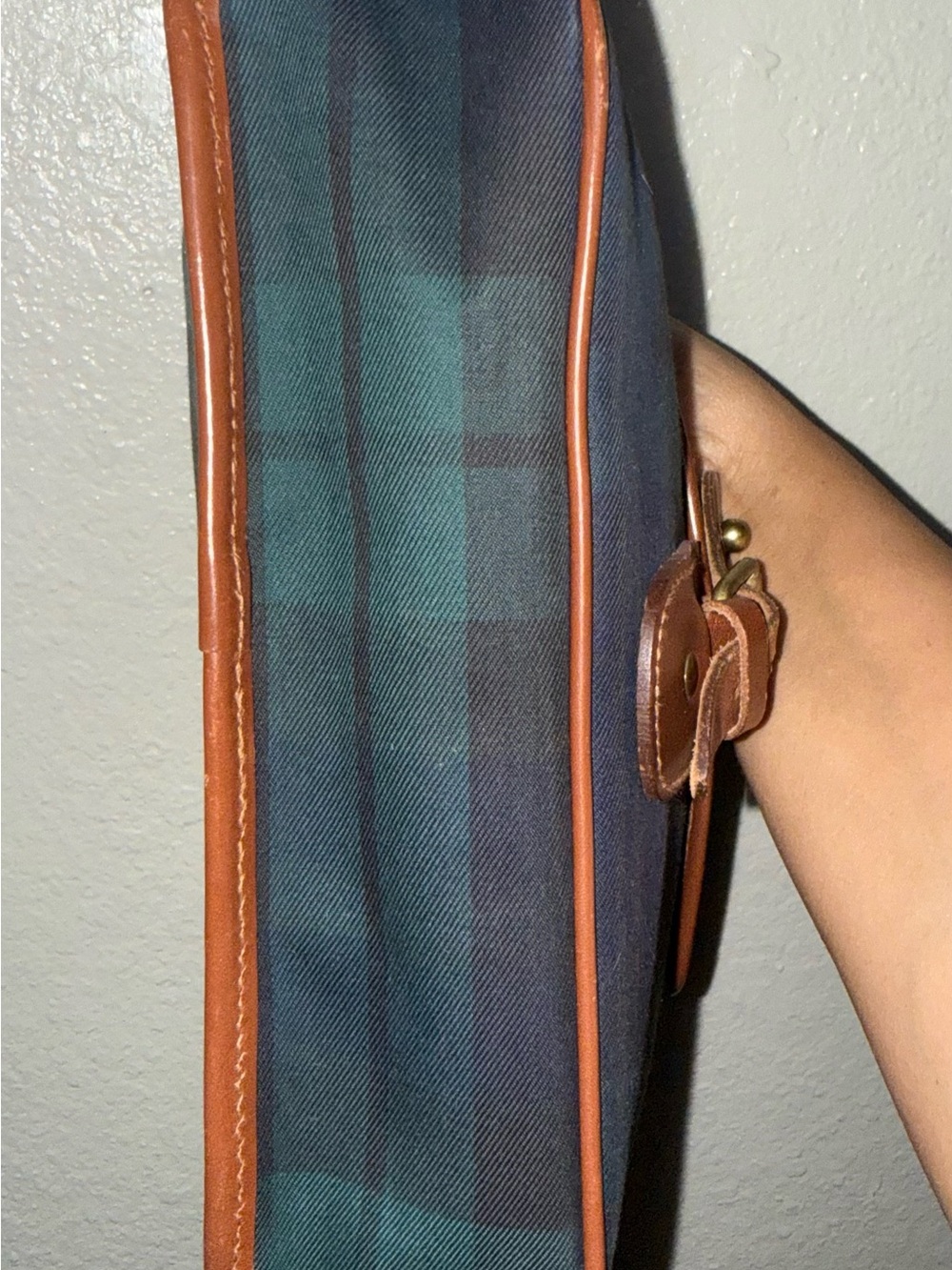 Vintage Polo by Ralph Lauren
Blackwatch Plaid Crossbody Bag
Leather Trim - Picture 6 of 9